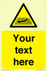 Custom Warning strong river flows